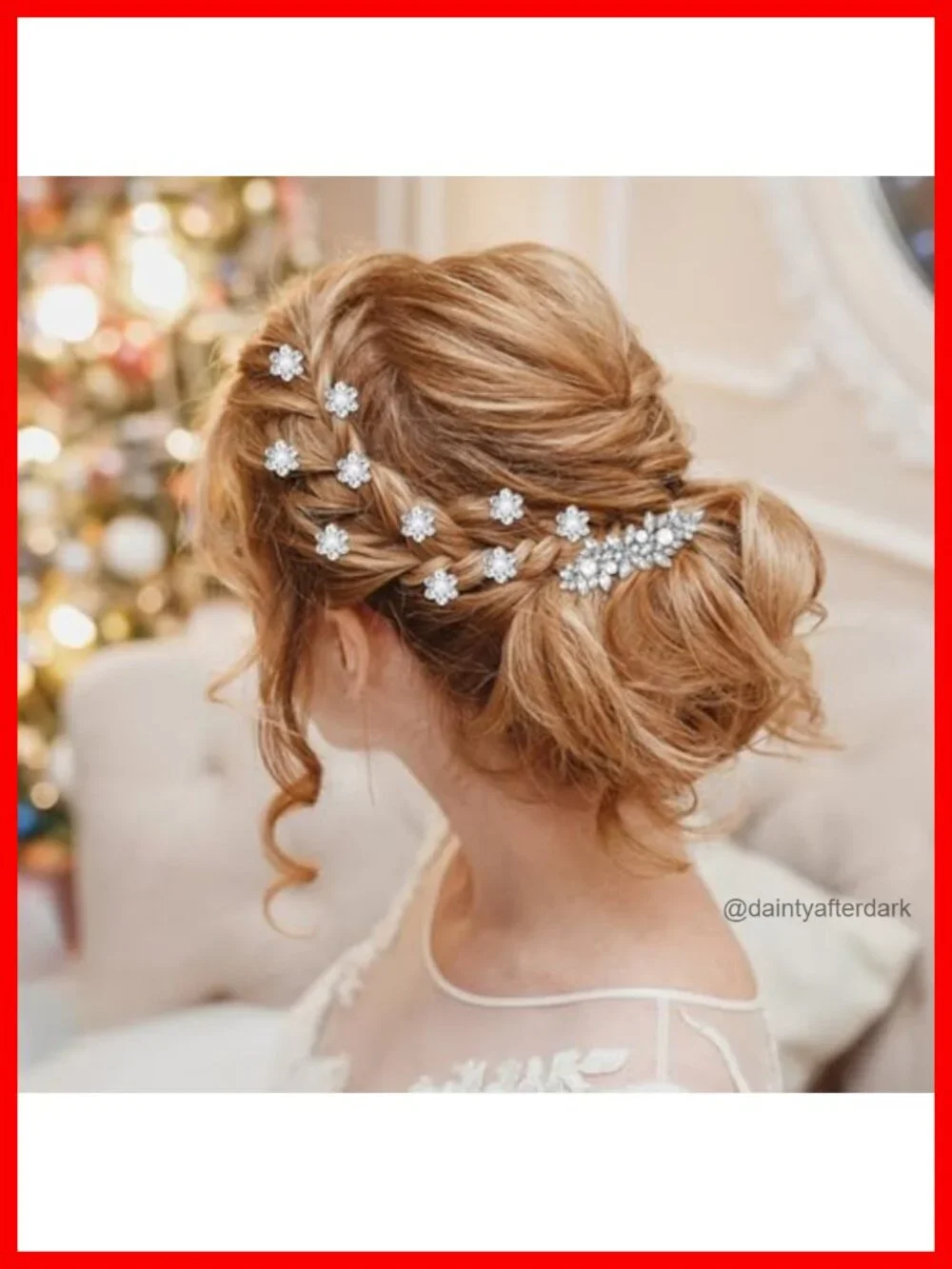 12 Rhinestone Pearl Hair Clips Set - Bride Bridesmaid Prom Alligator Clips